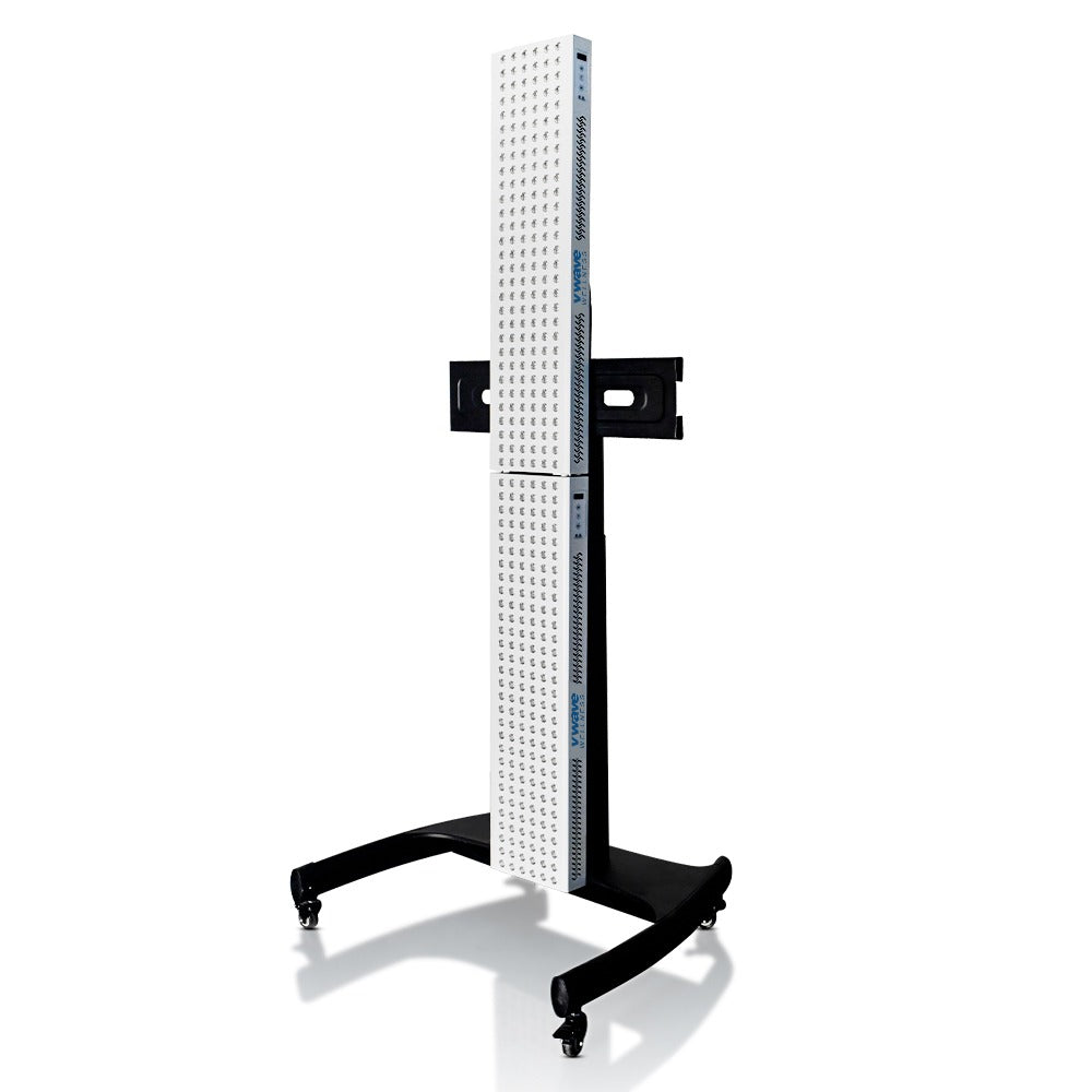 Silver Pro half wall on Vertical Pro Stand (Black)